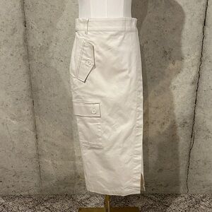 NWT Future Collective Cargo Midi Skirt | Minimalist Utility | Neutral | Size 6
